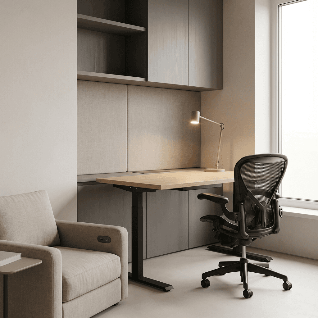 Evde Çalışanlar İçin İşlevsel Tasarım: Mobilya, Teknoloji ve Akıllı Çözümler gallery image 2