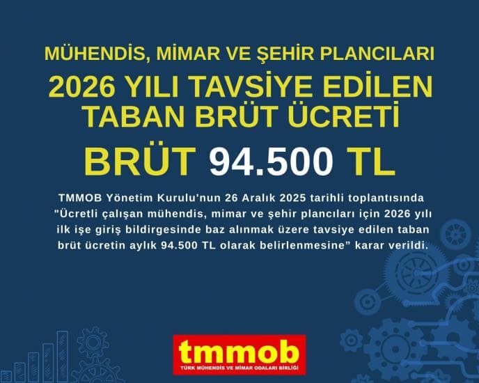 Cover image for Mühendis, Mimar ve Şehir Plancıları 2026 Taban Ücreti Belirlendi
